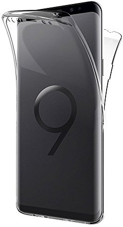 AICEK Samsung Galaxy S9 Plus Hülle, 360°Full Body Transparent Silikon Schutzhülle für Samsung S9 Plus Case Crystal Clear Durchsichtige TPU Bumper Galaxy S9 Plus Handyhülle (6,2 Zoll)
