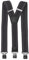 Fabio Farini Herren Hosenträger 4 cm Breite, elastisch & verstellbar mit 3 extra starken Metallclips in Y-Form Graphite Mausgrau Grau mit Schwarzen Streifen