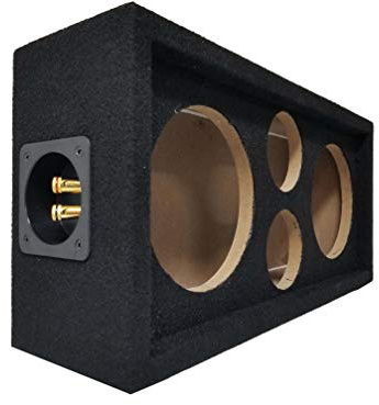 Bass Rockers BRCH6 - Caja de altavoces para altavoces de voz y tweeters con terminales integrados, instalaciones de coche Aduio, color negro