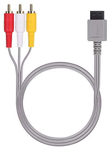 AUTOUTLET WII Audio Video Kabel für Nintendo WII U - 6FT 1,8 m Retro 3 RCA Vergoldetes AV-Kabel Kordel