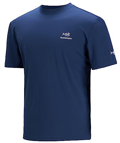 Bassdash Herren UPF 50+ Sonnenschutz Angeln Shirt Kurzarm UV T-Shirt