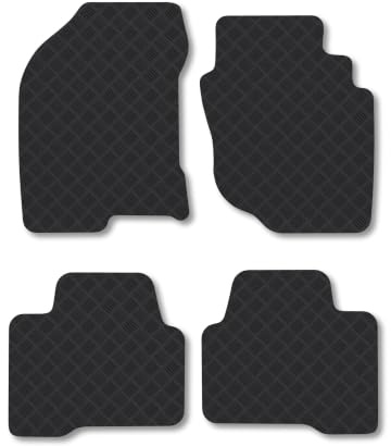 Nissan X-Trail (2001-2007) 3mm Rubber Car Mats | Tailored Fit Durable Floor Mats Full Coverage Protection Waterproof Accessories Easy Clean Anti Slip Made in the UK