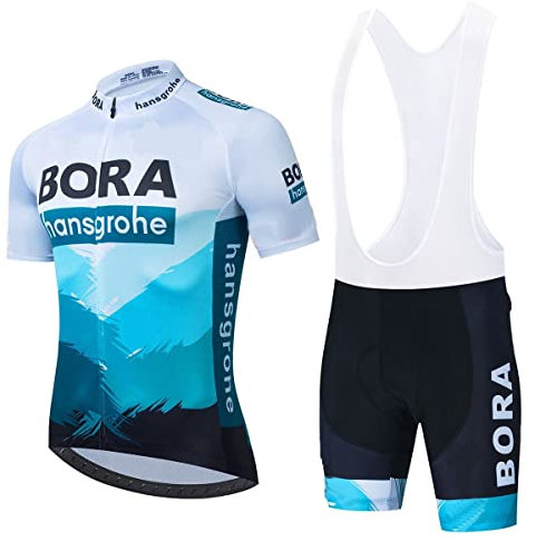 HOMTOL Herren Fahrradbekleidungs set Kurzarm Herrentrikot Radhose Radtrikots für Herren Schnelltrocknend Atmungsaktiv mit 3D Sitzpolster