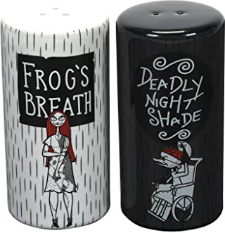 Enesco Disney Ceramics The Nightmare Before Christmas Sally and Dr. Finkelstein Salt and Pepper Shakers, 3.5 Inch, Multicolor