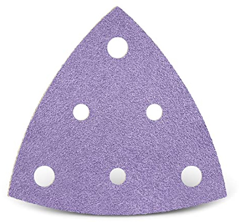 MENZER Purple HD Schleifblätter 82 mm, 6-Loch (50 Stk.) K60 | f. Deltaschleifer, Keramik-Mix, Klettbefestigung