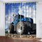 Vorhänge mit Ösen 2er Set Blickdichte Vorhänge Blauer Traktor Gardinen Uv Schutz Vorhänge Himmel Wolken Kinderzimmer Mädchen Jungen Vorhänge 140 x 160 cm BxH