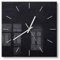 DEQORI Glasuhr | 30x30 cm | Motiv Gerahmte Kreidetafel | ausgefallene leise Design Uhr aus Glas | Wanduhr für Wohnzimmer & Küche | Moderne Hingucker Uhr für die Wand