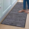 CosìCasa Tapis Cuisine Devant Evier Lavable en Bambou Antidérapant, Résistant à l'eau 50x100 | Tapis de Bain Bambou en Bois Naturel Tapis Bambou Salle De Bain Effet Vintage avec Bords (Gris)