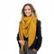 Scandi Linen Musselin Tuch Damen, Musselintücher, Musselin Schal, Dreieckig leicht (einlagig), Ochre