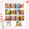 Starnearby 12 Stücke Weihnachten Diamond Painting Set Weihnachten Karten DIY Diamant Painting Malerei Geschenkkarte Handgefertigte Grußkarten Weihnachtskarte Strass Handwerk Grußkarte(Blumen Vögel)