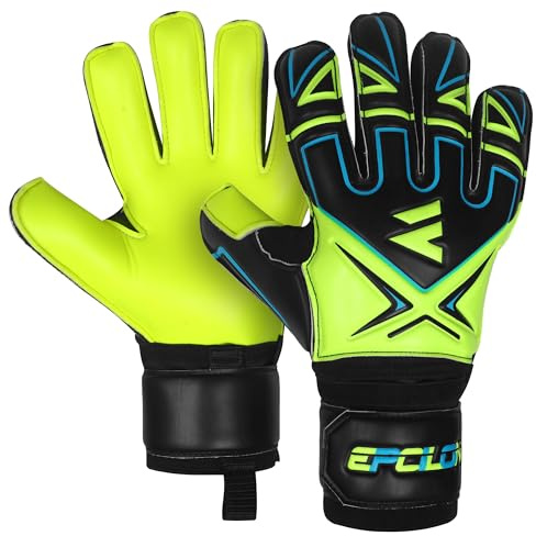 EPCILON Torwarthandschuhe Fußballhandschuhe Jungen Mädchen Junior Erwachsene Fußballtraining Torwarthandschuhe mit rutschfestem & Primium Grip Fingersave (Yellow, 6)