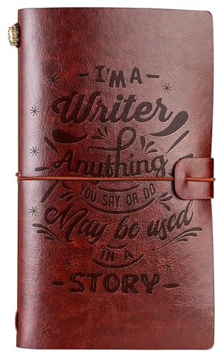 InnoBeta Writer Journal Gifts for Women, Men - I'm a Writer Anything You Say or Do May be Used in a Story - 19,8 x 12,7 cm geprägtes, nachfüllbares Notizbuch - Lustige Geschenke für Schriftsteller,