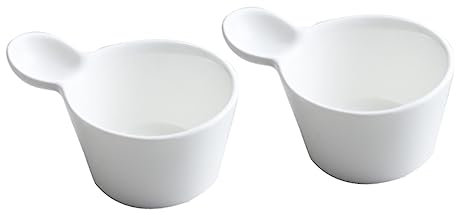 MAGICLULU 2 Stücke Keramik Sauce Schüssel Würze Jar Multifunktionale Tasse Weiß Sauce für Saft