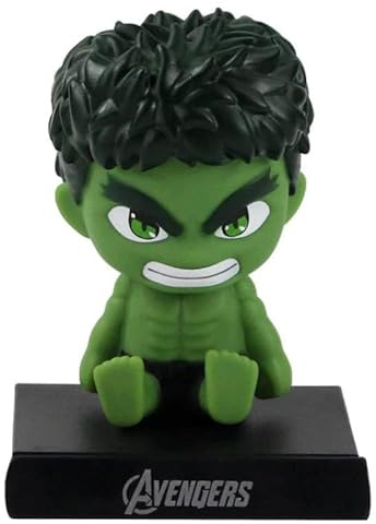 Vaoza Super Hero Actionfigur Limited Edition Wackelkopf mit mobiler Halterung für Auto-Armaturenbrett, Bürotisch & Studiertisch - Hulk