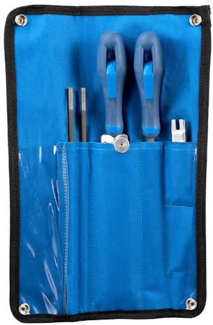PFERD Schärffeilen SET CS-SLS- 5,16 in Rolltasche | Durchmesser 5,16 mm|13/64 Für Kettenteilung 3/8| 11099151 - für das komfortable und kräfteschonende Schärfen von Sägeketten.