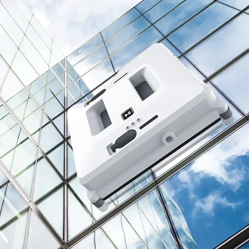 SYTEH Robot Window Cleaner with Dual Sprayer, 3000pa High Suction Vacuum Cleaner Robot, Electric Glass Wall Washing Robot with Smart Remote APP Control, Anti-falling, for Home Wall Glass