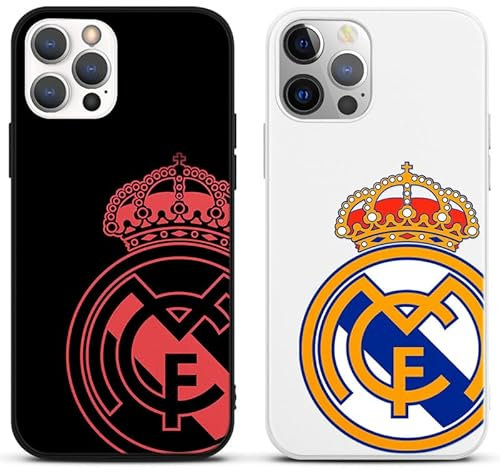 Yomyejisoo 2 Stück Schutzhülle für iPhone 12 Pro Max Hülle 6.7, Ultra Dünn Matt Handyhülle mit Soccer Fußball Muster Design, Silikon TPU Junge Männer Stoßfest Protective Cover Case,01