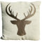 CONCORD HOME & INTERIOR Deko Kissen mit Hirsch Motiv | beige braun | Sofakissen mit Inlett | 45x45 cm