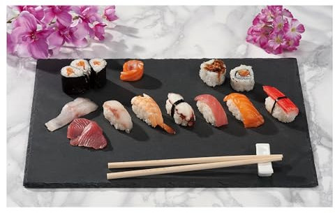 Bandeja rectangular pizarra 40 x 30 cm artículo 48910