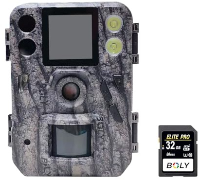 BolyGuard Night HD 4K 37MP Wildlife Camera Infrared Hunting Camera Night Vision for Color Photos and Video at Night (SG520-D/SD)