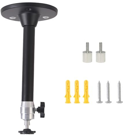 Zebrabox Ceiling Projector Mount Stand Mini Adjustable Mount for AAXA,QKK, DR.J, PVO, DBPOWER, Anker, VANKYO, Jinhoo, TMY, AuKing Projectors, Versatile Hanging Bracket(Black)