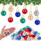 100 Stück Weihnachtskugeln Set, Glitzer Weihnachtskugeln Bunt, Mini Weihnachtskugeln mit Goldene Faden, Perlenimitat Kugeln, Baumkugeln Weihnachten 1.6cm Ø, Christbaumschmuck für DIY (100 Pcs)