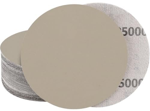 STEBRUAM 20pcs 6 Inch Sanding Discs 150mm No Hole Dry Wet Sandpaper Grit 5000 for or Random Orbital Sander
