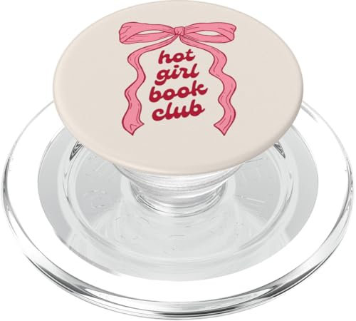 Hot Girl Book Club Pink Bow Coquette Bookish Nette Reader PopSockets PopGrip für MagSafe