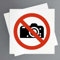Verbotenes Schild zum Fotografieren, 2 Stück, 19 x 19 cm, nicht erlaubt, Fotos zu machen (Fotos verboten)