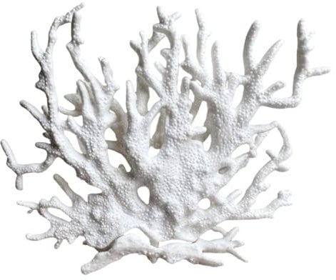 Cadzyre Holz aquarium-deko Gefälschte Koralle, Garnelen Aquarium & Aquarienpflanze Echt, Geeignet für kleine bis mittlere Aquarien (weiß, 12cmX15cm)