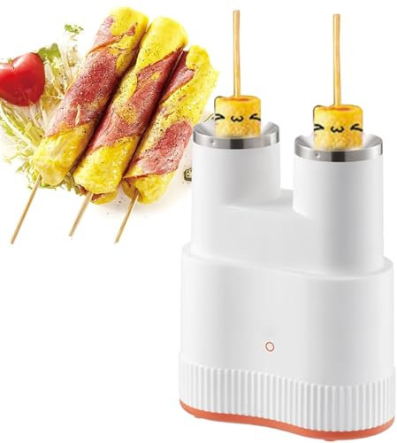 Automatic Omelette Machine, Double tube Egg Roll Maker, Breakfast Omelette Machine, Egg Boiler Sausage Machine Hot Dog Roll Maker Egg Cooker Non Stick Cooking Tool 7 min fast cooking