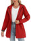 Tuopuda Imperméables Vestes pour Femme Longue Veste de Pluie Manteau à Capuche Coupe-Vent Imperméable Zip Poncho d'Extérieur Vêtement de Pluie à Capuche(Rouge,XXL)
