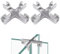 Lyeteung 2 Stücke 11.5mm Glasklemme, Aluminiumlegierung Glashalter, Einstellbare Glas Klemme, Glasverbinder, Glasbefestigungsclip, Glasstütze Klammern, für 7-10 mm Dickes Glas, Kreuzförmige