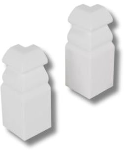HORI® Außenecken Hamburger Profil Weiß 16x58 mm I 2 Stück im Set I Zubehör für Sockelleisten I Saubere Außenkanten, präzise Abschlüsse I Perfekt für moderne Leisten Außenecken Hamburger