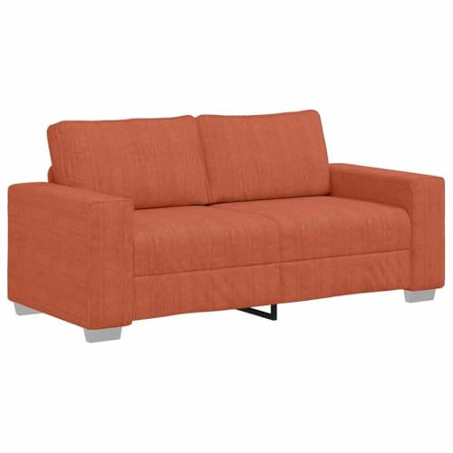 vidaXL Zweisitzer-Sofa Rot Orange 140 cm Cordstoff, Zweiersofa, Sofa, gepolstertes Sofa, 2-Sitzer-Sofa, Couch, Polstersofa, Lounge Sofa