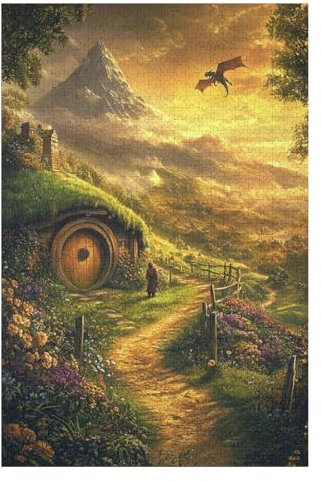 1000 Teile Puzzle - Lord of The Rings Puzzles Für Einzigartige Formen Erwachsene Und Kinder21Z315c26x38cm