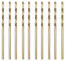luwiscook HSS Cobalt Jobber Drill Bit, 10pcs 2.5mm M35 HSS Cobalt Jobber Twist Drill Bit Set with Plastic Case for Drilling Stainless Steel, Hard Metals, Cast Lron, Aluminium and Copper