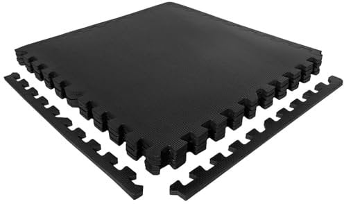 VirtuFit Tapis de protection de sol puzzle - 12 pièces - 240 x 180 cm - Noir