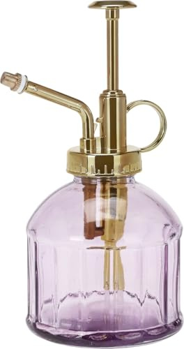 Muddy Hands 200ml Glass Plant Mister - Vintage Spray Bottle with Pump - Outdoor Garden Flower Indoor Home House Plant Fine Mist Sprayer Watering Can (Lilac)