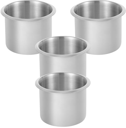 HAPINARY 4 pièces Porte-gobelets Bateau INOX Encastrés Support Boissons Résistant Corrosion Facile à Installer pour Canettes et Tasses Réutilisable