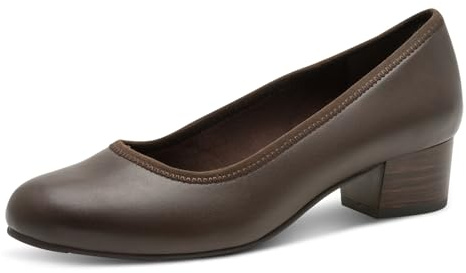 Jana Damen Pumps mit Blockabsatz Vegan, Mocca, 40