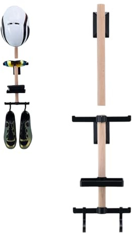 Support De Rangement pour Équipement Cycliste,Portant de Stockage Gain de Place - Porte-Casque De Cyclisme,pour Lunettes Chaussures Compteur de Vitesse Maison Garage Intérieur Appartement Abri