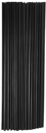QUARKZMAN Lot De 50 10 Tiges De Soudure Plastique 2.5x5x250mm Noir | Double Brin Bâtons Ronds Tiges ABS, Pour Soudeuse Plastique Kayak Pare-Chocs Voiture Réparation