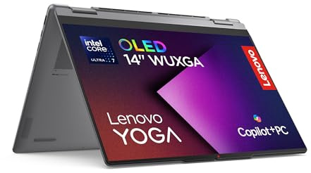 Lenovo Yoga 7 2in1 Aura Edition | Laptop | Intel Ultra 7 | 32GB | 1TB | CoPilot+PC | 162.8K WQXGA+ Display |OLED|Touch| Intel Core Ultra 7 355|32GB RAM|1TB SSD| Intel Grafik|QWERTZ|Windows 11|Grau