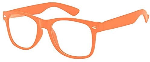 Boolavard Kids Nerd Brille Clear Lens Geek Fake Brillen für Mädchen Jungen Brillen Alter 4-12 (Orange)