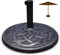 RELAX4LIFE Soporte para Sombrilla de 19,3kg para Poste de Sombrilla Φ38/48mm, Base Redonda para Sombrilla de Resina y Acero para Jardín, Balcón y Piscina, Bronce