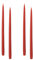 Kunstindustrien® Tapered Candles, Made in Denmark, 42 Colours Available, Dripless & Smokeless Dinner Candles, Solid Candles Long Burning 15 Hours, Unscented Candle Gift Set, 4pcs. 2.2 x 35cm (Rust)