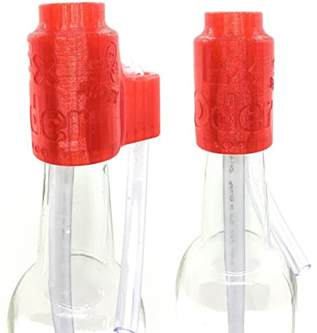 SHOTY® ExOder... - deine neue Bierrutsche im 2er Pack - Biertrichter - Biershooter - Bierbong - Alkoholgeschenk (Rot & Rot)