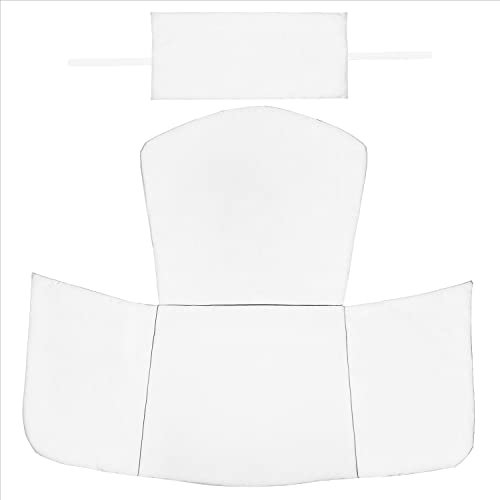 Hängesessel Kissenbezug, Polsterbezug, Überzug für Polyrattan/Rattan Kissen Hängeschaukel, Hängekorb, Schaukel Korb, Rückenkissenbezug in der Farbe Weiß [114]