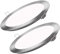 Placa Empotrado Niquel Downlight LED CCT 3000K+4000K+6000K Níquel Super Slim Redondo Empotrado Plata para Oficina, Cocina, habitaciones (PACK 2, 12W)